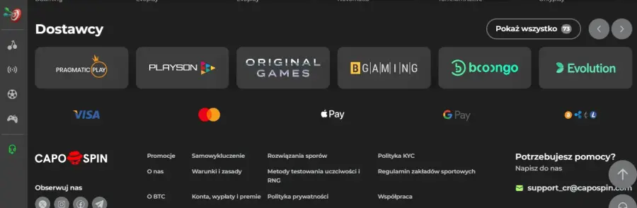 Capospin casino opinie